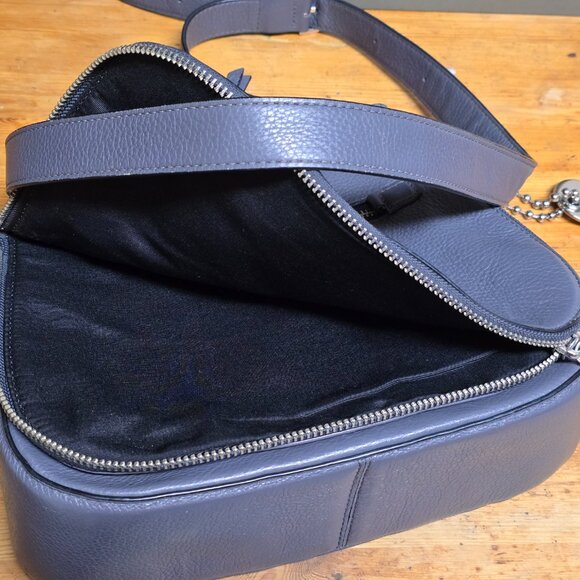 Marc Jacobs Gotham Pebbled Leather Crossbody Bag-Charcoal Gray - Picture 7 of 13